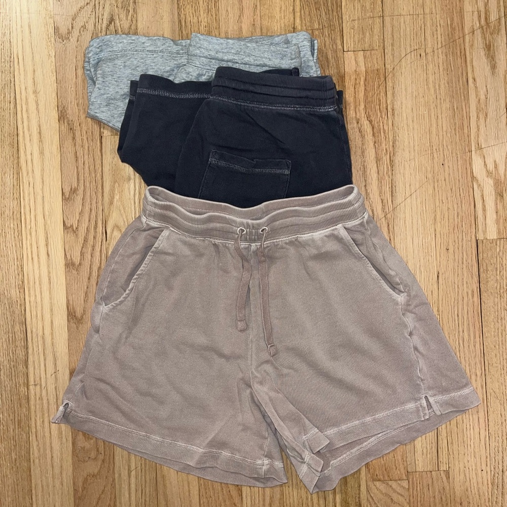Old Navy Women's Sweat Shorts - Set of 3 in Navy, Gray, Tan